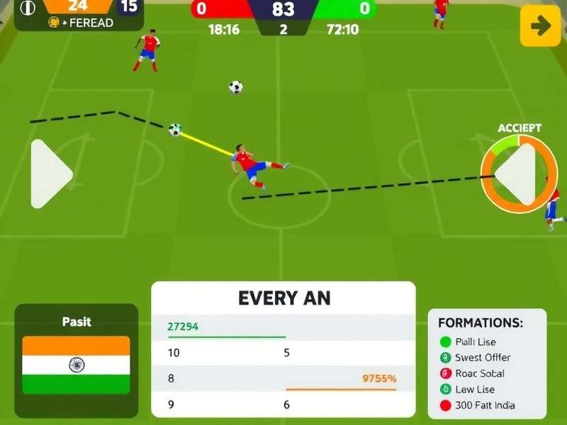 Swift Kick India gameplay screenshot showing football action